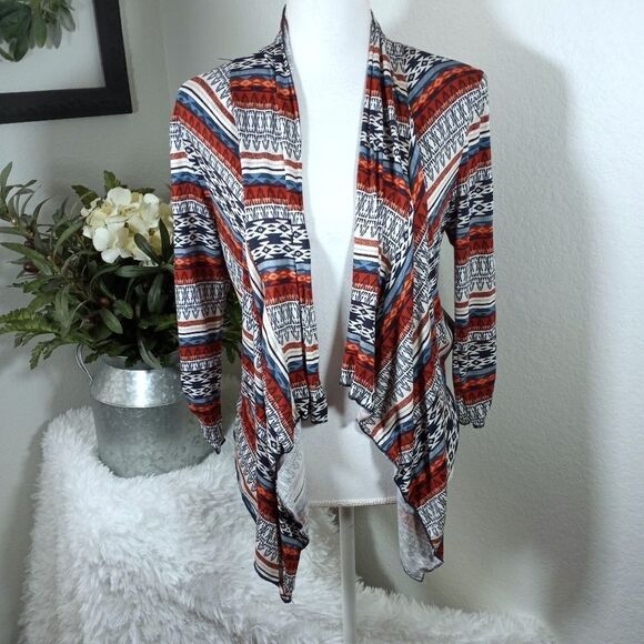 ABOUT A GIRL MULTICOLORED CARDIGAN SZ.M EUC - Picture 1 of 4